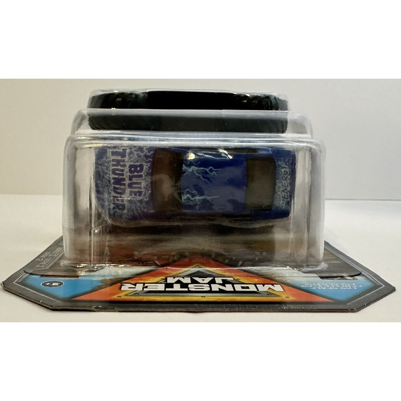 Monster Jam Blue Thunder 2 Pack Truck Series 3 with Exclusive Race Car 1:64 NEW - Picture 7 of 11